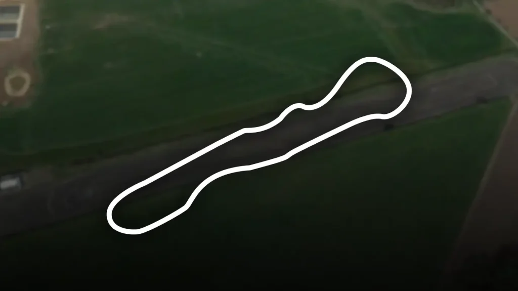 Stafford Driving Centre Track Layout with a background satellite image of the location